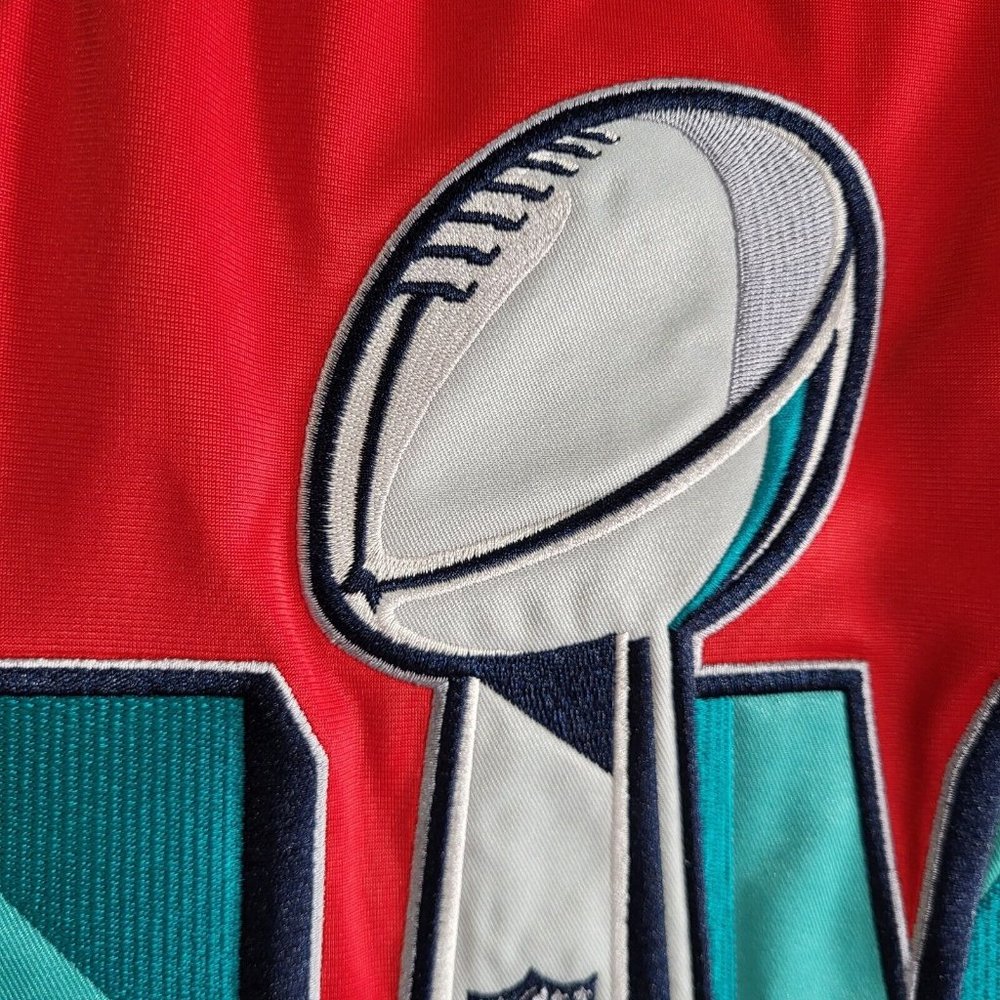 Starter Red Michael Strahan NFL Super Bowl LVII Embroidered Track Jacket Sz XL - Picture 8 of 12